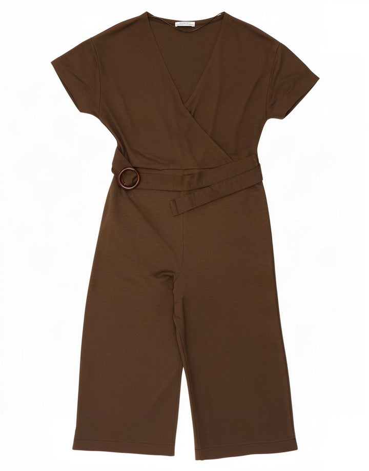 Zara Dame Trafaluc Jumpsuit UK 12 Medium Khaki