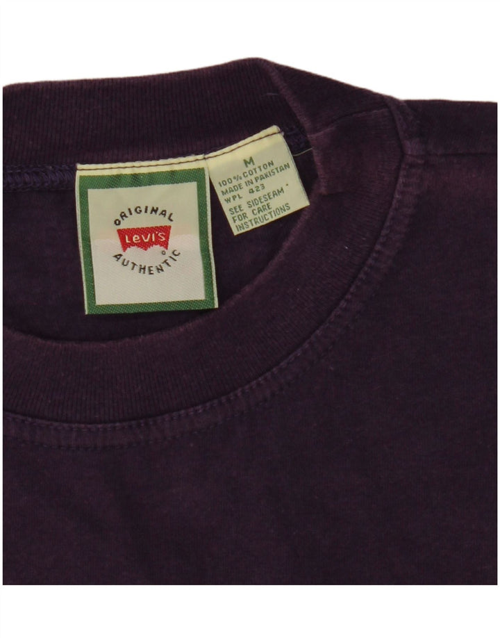 Levi's Herre T-shirt Top Medium Lilla Bomuld