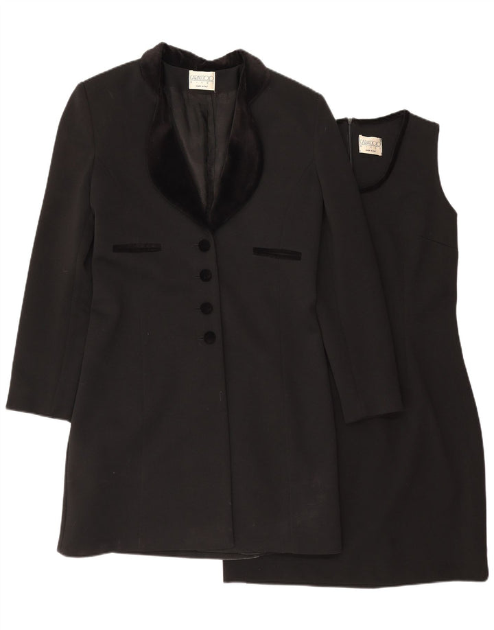 Caracciolo Dame 4-knap 2-delt sæt IT 44 Medium Sort Polyester