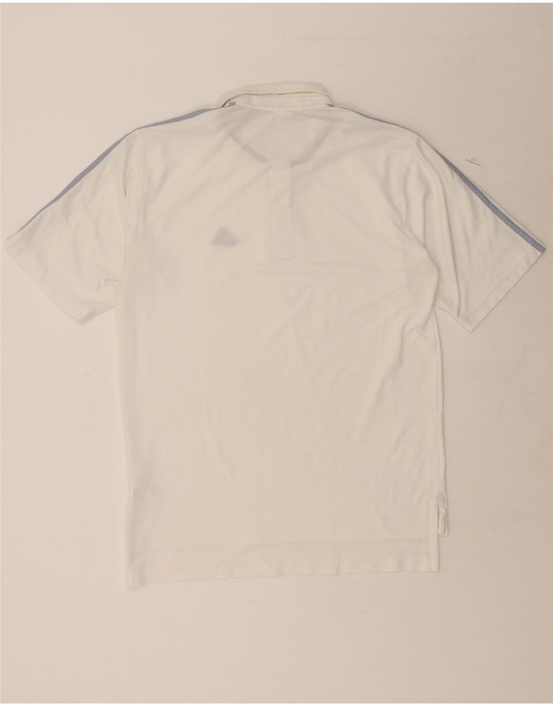 ADIDAS Mens Polo Shirt UK 40/42 Medium White Polyester Vintage Adidas and Second-Hand Adidas from Messina Hembry 