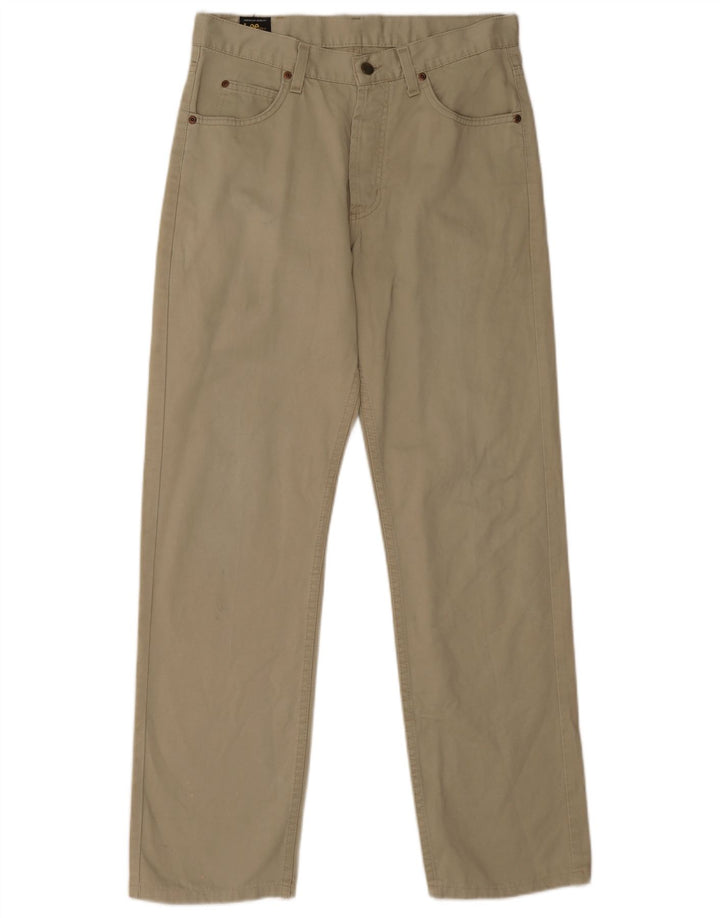 Lee Herre Chicago Straight Jeans W32 L30 Khaki Bomuld