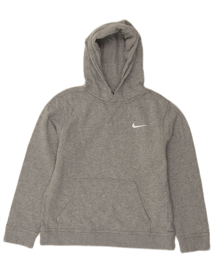 Nike Boys Hoodie Jumper 10-11 år Medium Grå Flecked