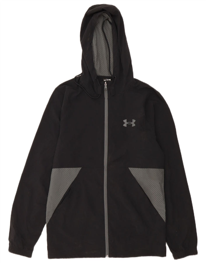 Under Armour Regnjakke med hætte til mænd UK 36 Small Black Colourblock