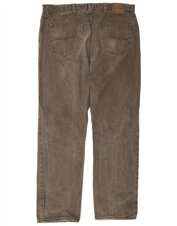 Lee Herre Regular Fit Straight Jeans W38 L32 Grå