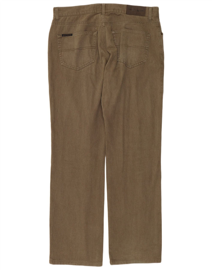 GANT Herre Regular Fit Straight Jeans W36 L32 Khaki Bomuld