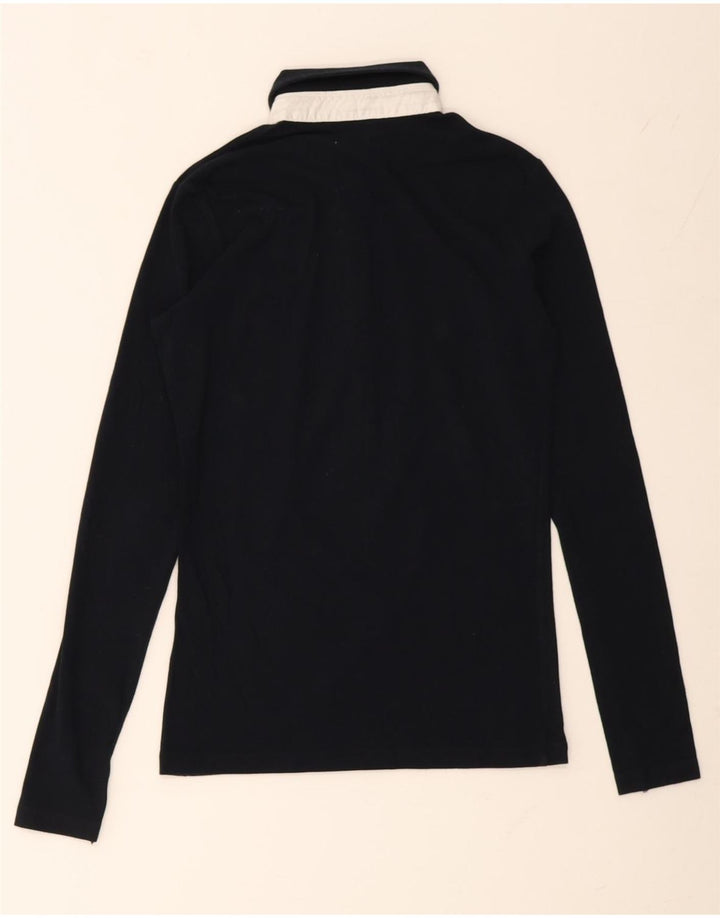 Fred Perry langærmet polotrøje til kvinder UK 12 Medium Sort