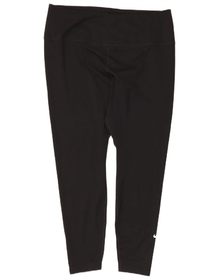 Nike Dame Dri Fit Leggings UK 20 2XL Sort Polyester