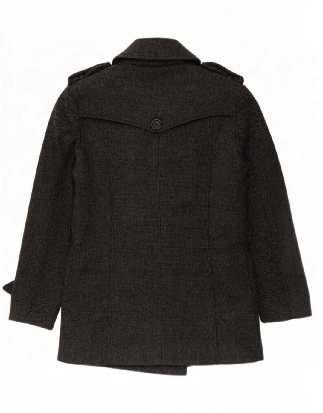 Zara Herre Pea Coat UK 38 Medium Grey