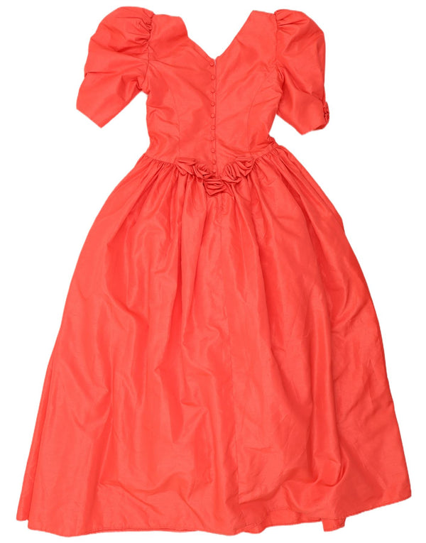 Vintage Womens Maxi Princess Dress UK 10 Small Pink