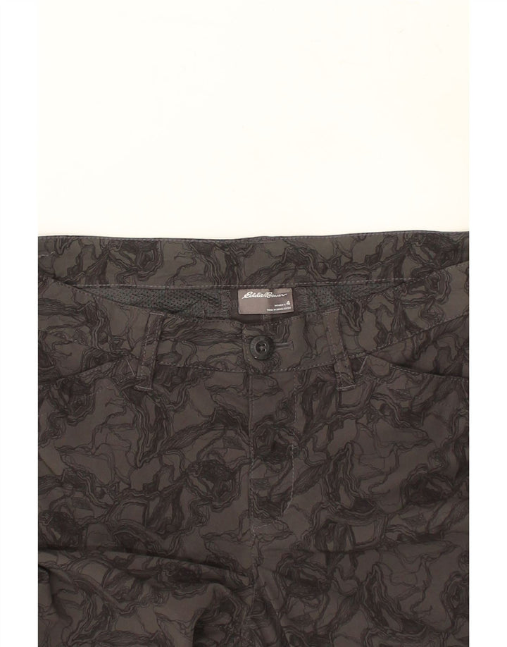 EDDIE BAUER Womens Capri Trousers US 4 Small W30 L31 Grey Polyester | Vintage Eddie Bauer | Thrift | Second-Hand Eddie Bauer | Used Clothing | Messina Hembry 