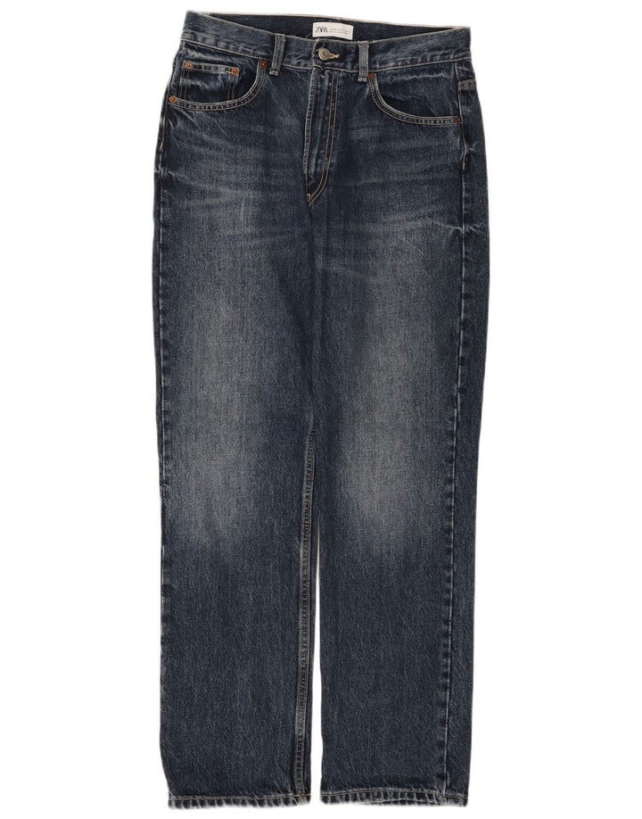 Zara Dame Straight Jeans EU 40 Medium W30 L29 Blå