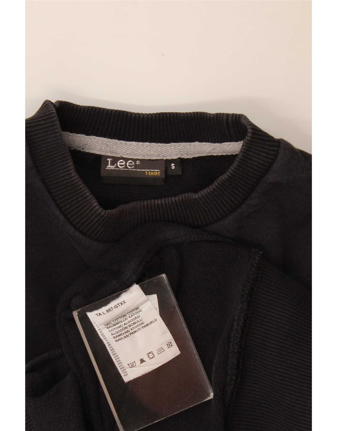 Lee Mens Graphic Sweatshirt Jumper Small Black Cotton