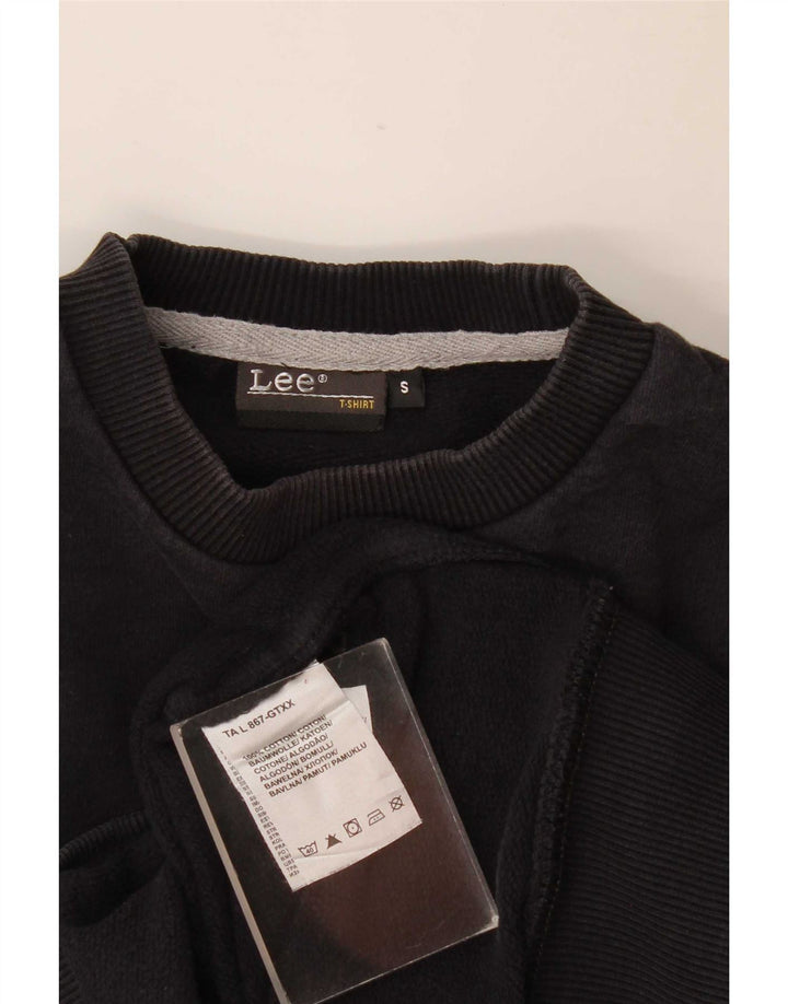 Lee Mens Graphic Sweatshirt Jumper Small Black Cotton