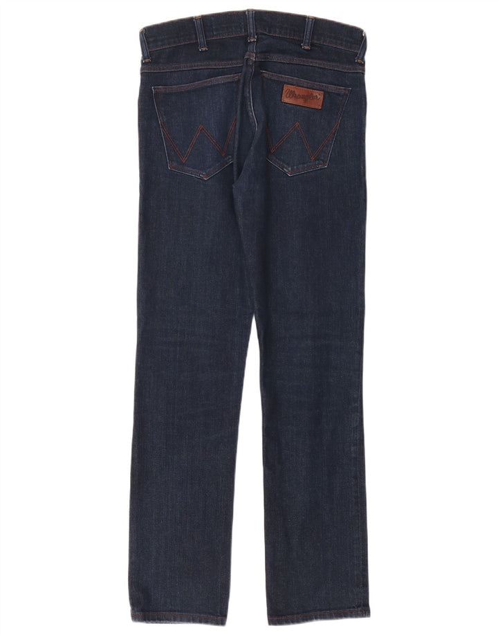 Wrangler Herre Larston Slim Jeans W32 L32 Marineblå Bomuld