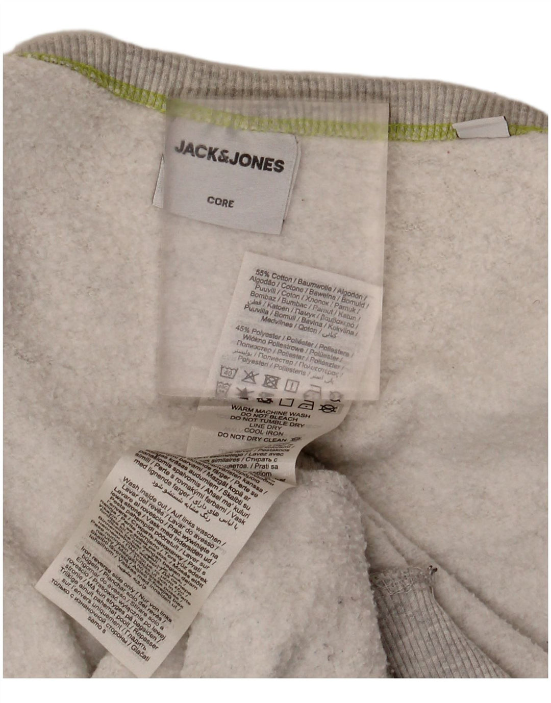 Jack & Jones Sweatshirt til mænd, stor grå bomuld