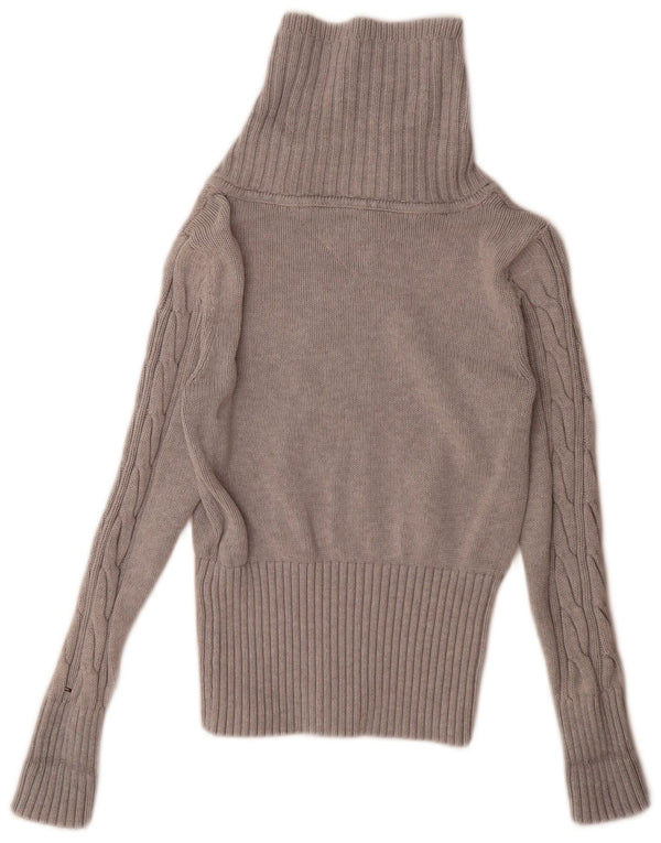 Tommy Hilfiger Womens Full Zip Cardigan Sweater UK 14 Medium Grey