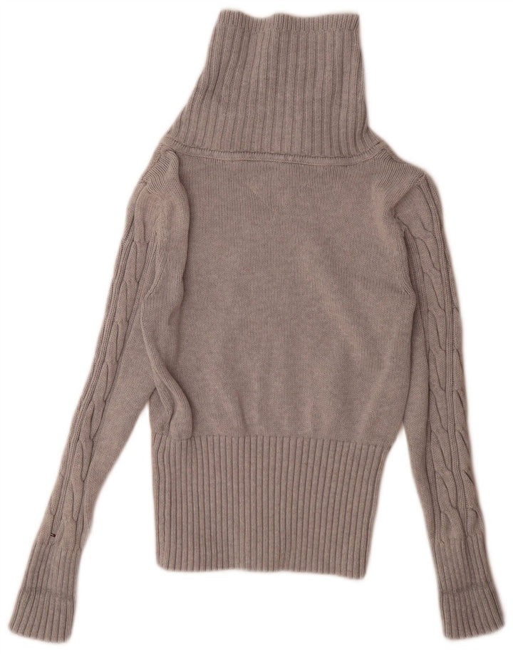 Tommy Hilfiger Dame Cardigan Sweater med fuld lynlås UK 14 Medium Grey