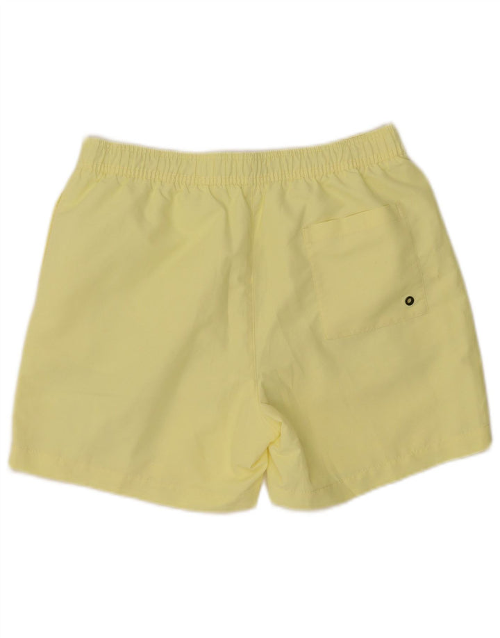 CALVIN KLEIN Mens Graphic Swimming Shorts Medium Yellow Polyester