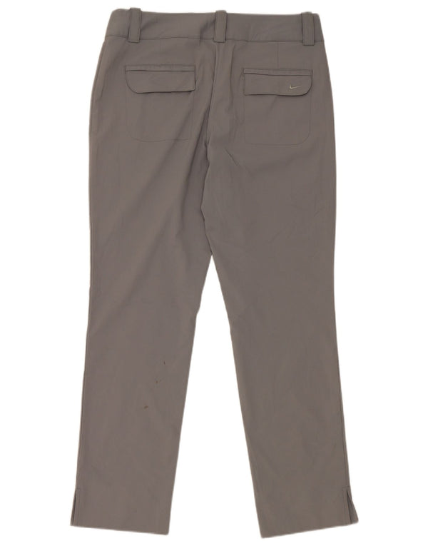 Nike Dame Dri Fit Straight Chino Bukser UK 10 Small W30 L28 Grå