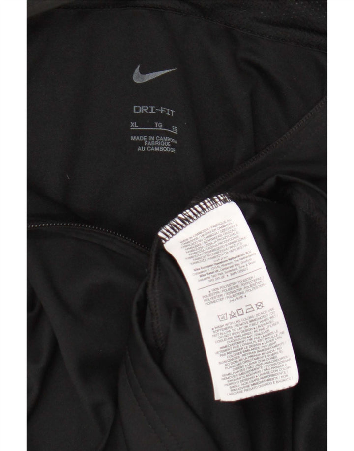 Nike herre Dri Fit træningsdragt topjakke XL sort polyester