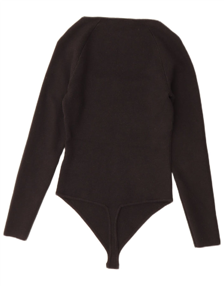 Abercrombie & Fitch Langærmet bodysuit til kvinder UK 12 Medium Sort