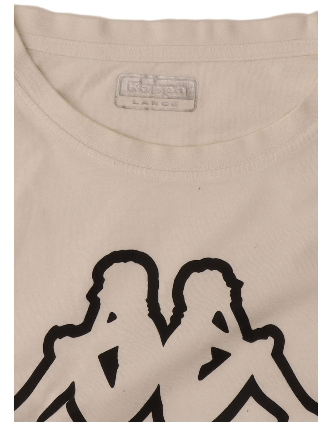 Kappa Herre Grafisk T-Shirt Top Stor Hvid