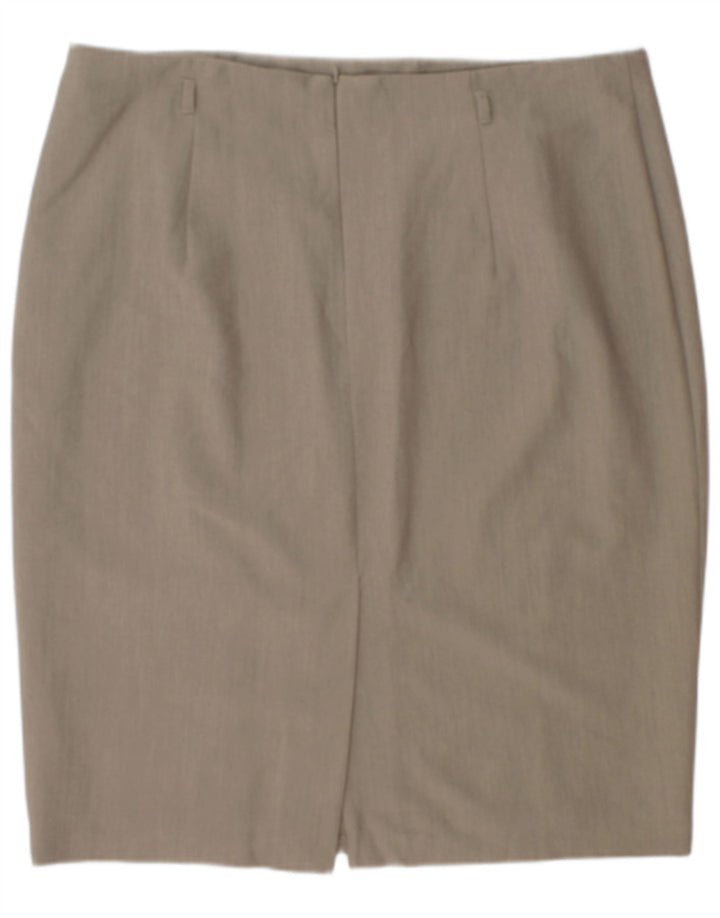 Marks & Spencer Womens Pencil Skirt UK 20 2XL W42 Beige Polyester