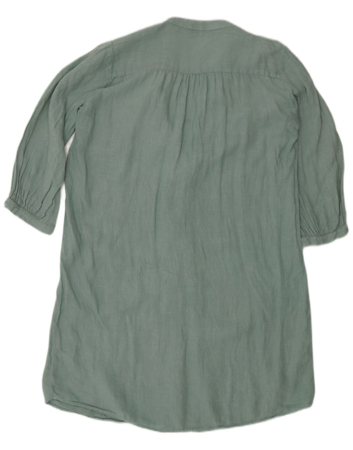 Zara Dame 3/4 ærme Skift Kjole UK 14 Medium Grøn