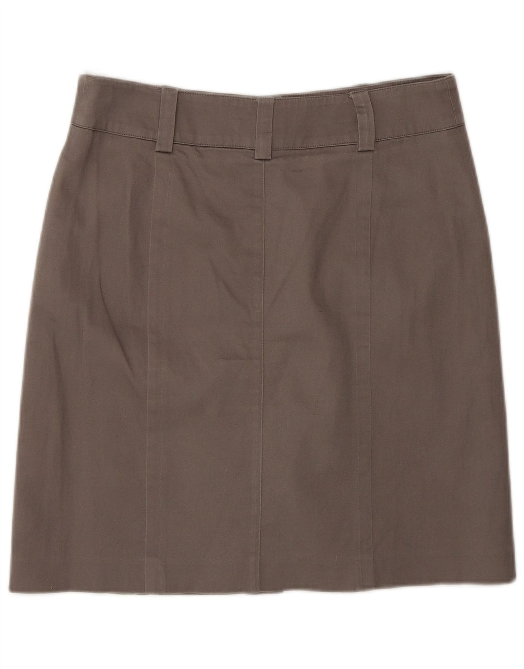 Oasis Womens Regular Midi Skirt US 10 Large W30 Brown Bomuld