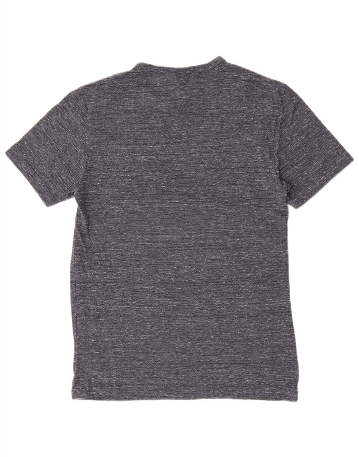 Reiss Herre T-Shirt Top Lille grå Flecked Polyester