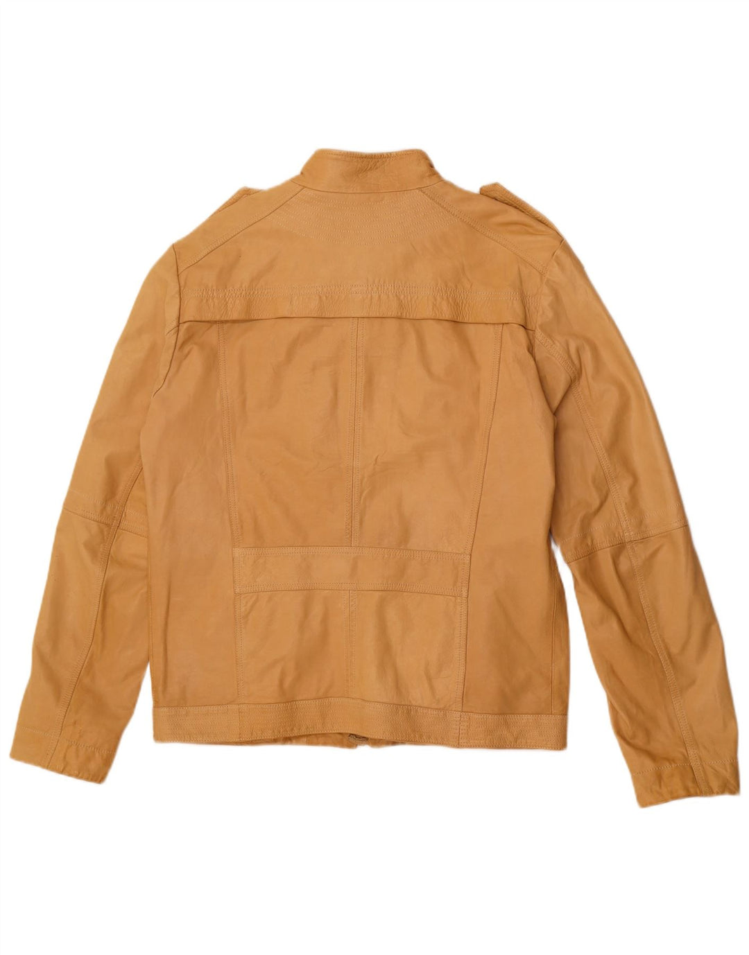 Dekker Herre Militær Læderjakke UK 38 Medium Beige