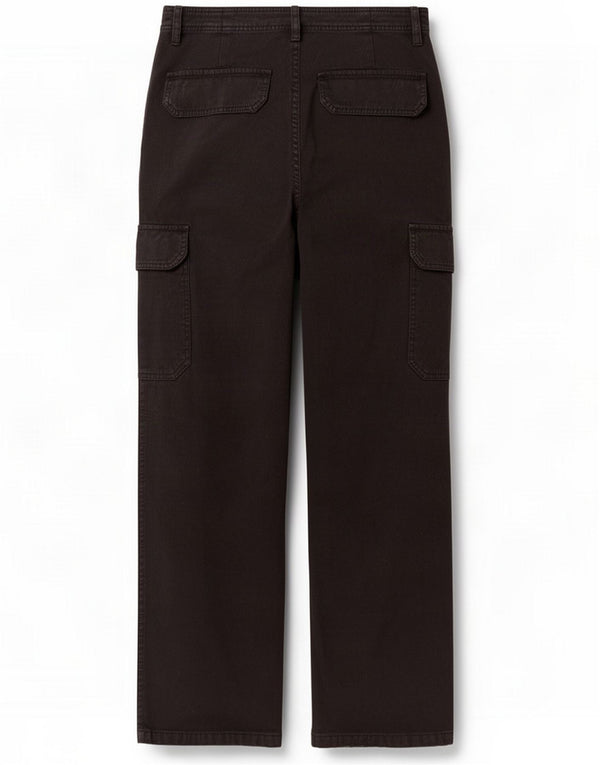 Zara Dame Cargo Bukser EU 34 2XS W24 L31 Sort Bomuld