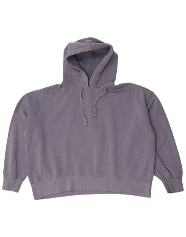 Zara Dame Oversized Hoodie Jumper UK 10 Small Blue Polyester
