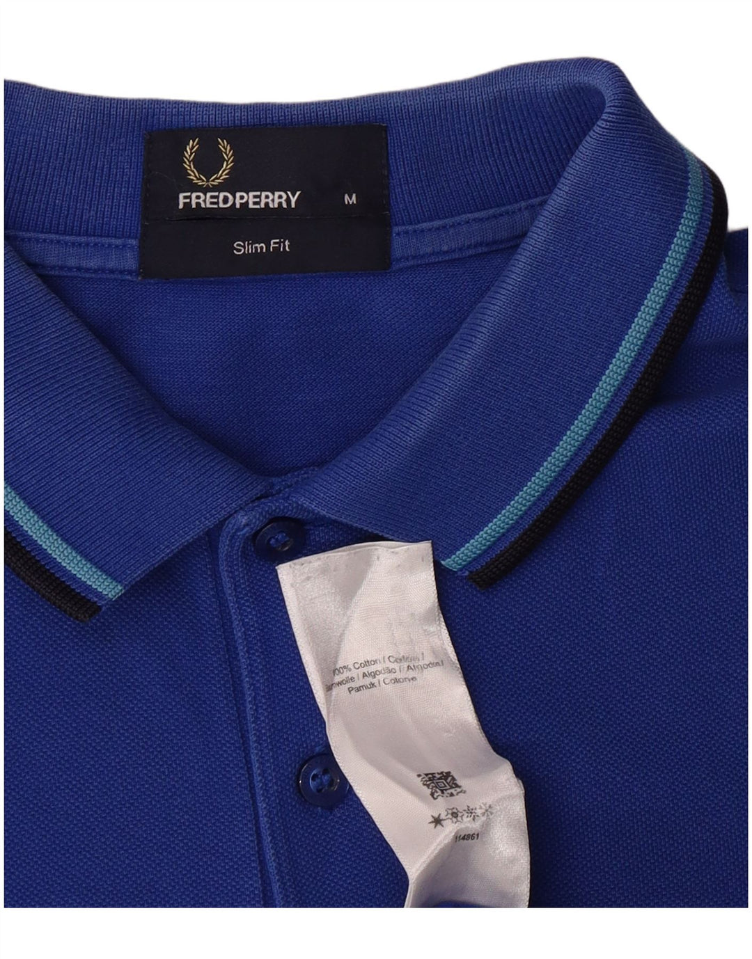 Fred Perry Herre Slim Fit Polo Shirt Medium Blue Bomuld