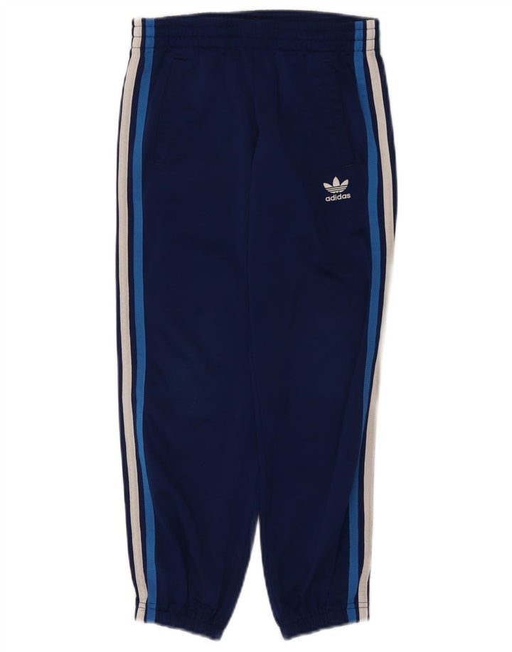 Adidas Drenge Træningsdragt Bukser Joggers 7-8 År Blå Polyester