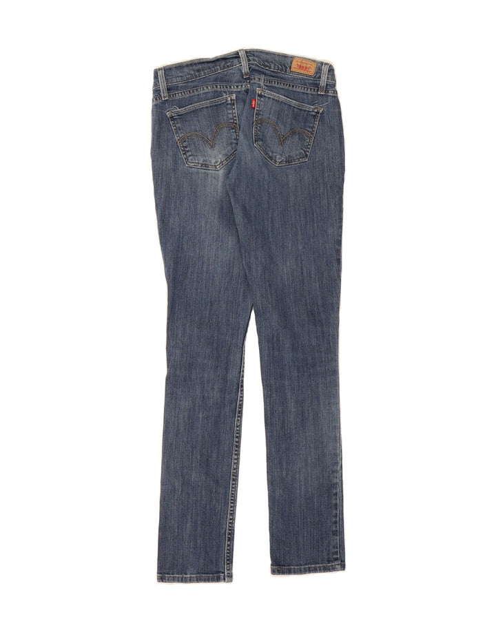 LEVI'S Womens 524 Super Low Skinny Jeans US 7 Medium W28 L32 Navy Blue Vintage Levi's and Second-Hand Levi's from Messina Hembry 
