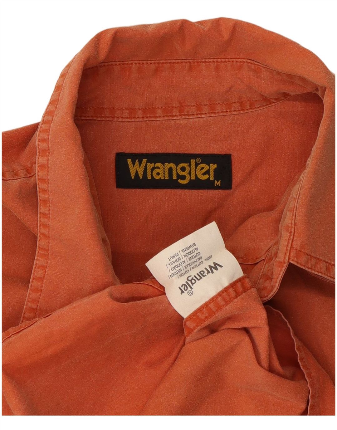 Wrangler Kortærmet Herreskjorte Medium Orange Bomuld