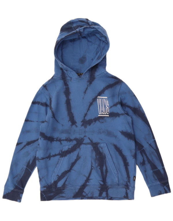 Vans Boys Hoodie Jumper 8-9 år Small Blue Tie Dye Bomuld