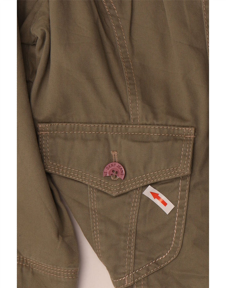 DKNY 3/4-ærmet militærjakke til kvinder UK 14 medium Khaki Bomuld