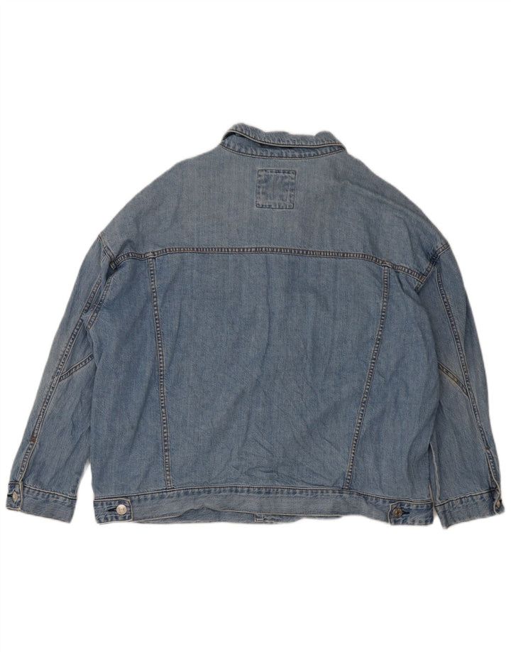 Zara Herre denimjakke UK 40 Stor Blå Bomuld