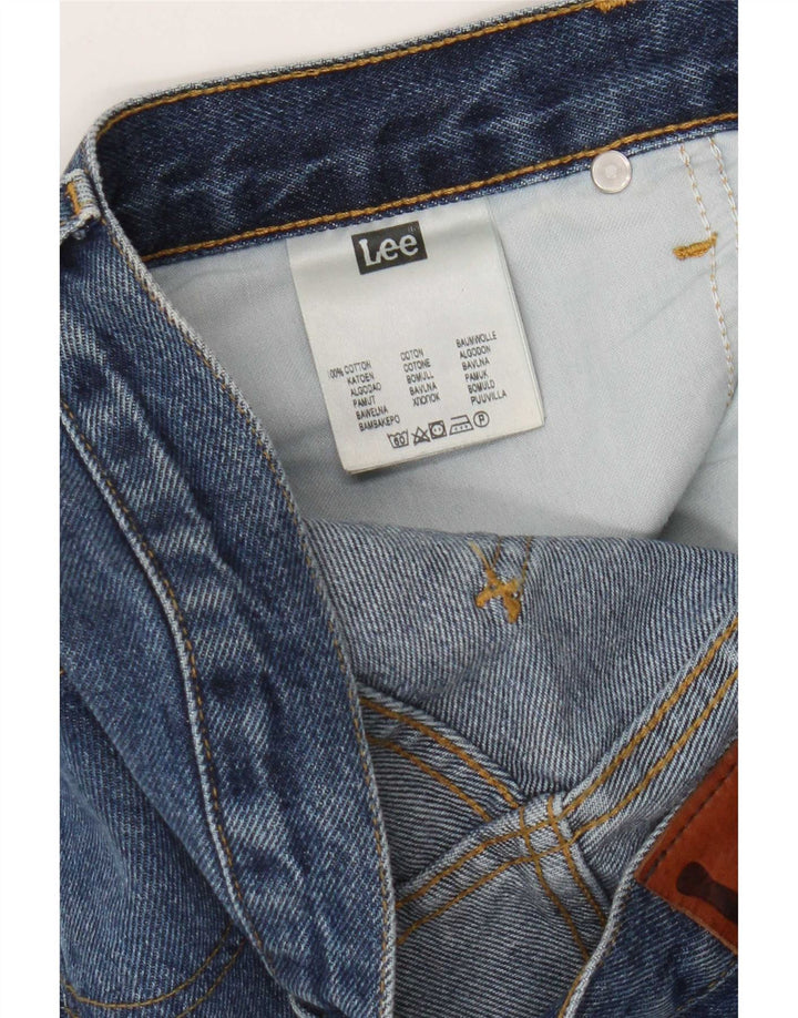 Lee Mens Brooklyn Straight Jeans W34 L32 Blå Bomuld