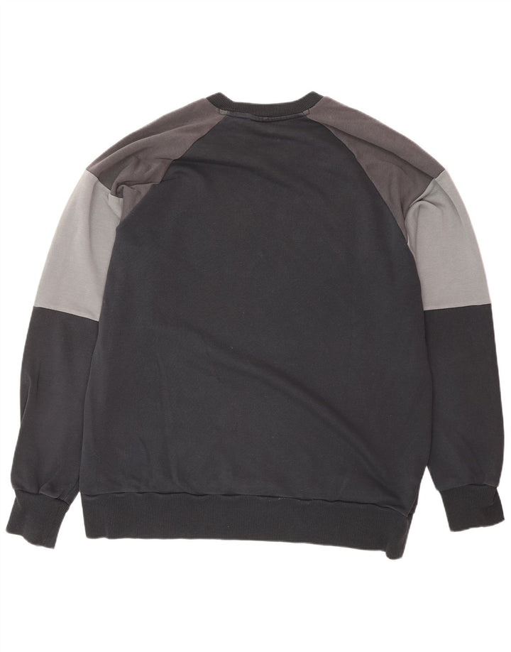 ADIDAS Sweatshirt Jumper til mænd XL Sort Colourblock Bomuld