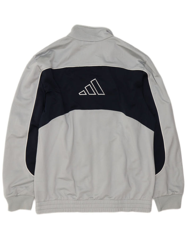 Adidas Træningsdragt til mænd Topjakke UK 36/38 Small Grey Colourblock Polyester