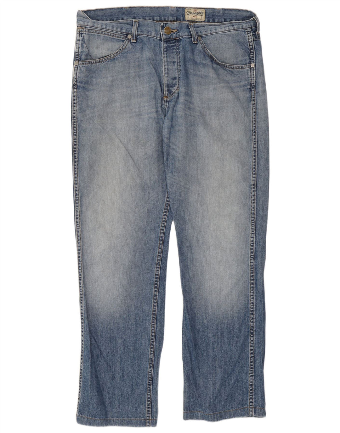 Wrangler Straight Jeans til mænd W36 L31 blå bomuld