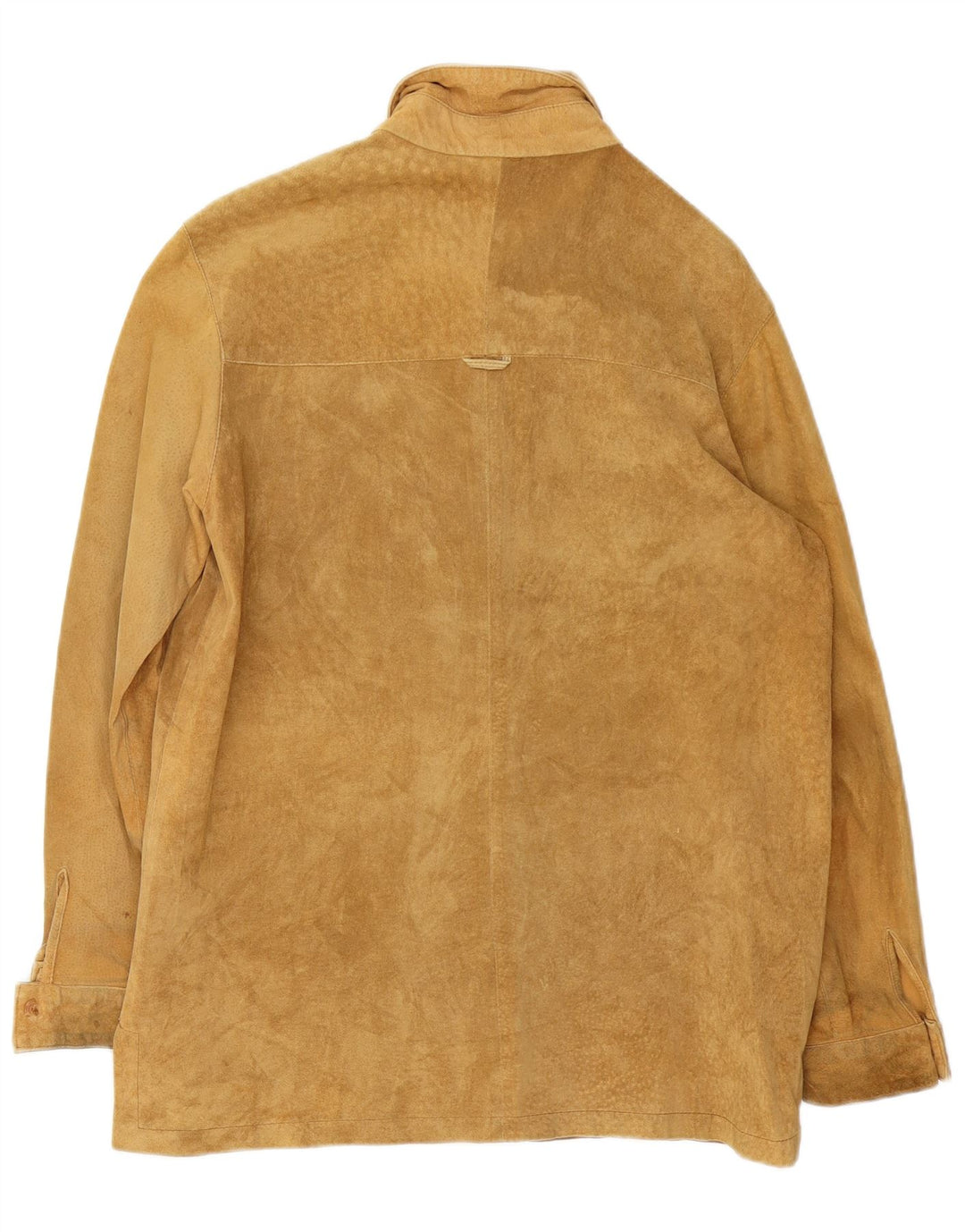 Andrea Mare Dame Overshirt Ruskindsskjorte UK 16 Large Beige Læder