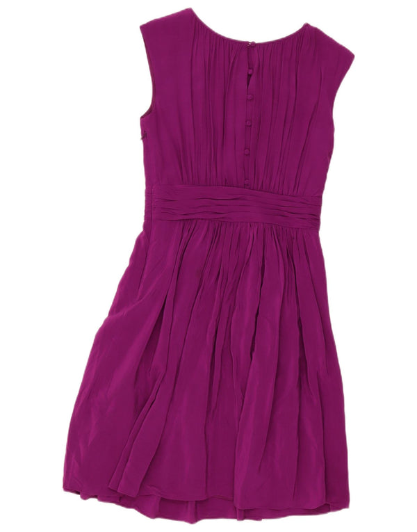 Boden Dame Ærmeløs A-Line Kjole UK 8 Small Purple Viscose