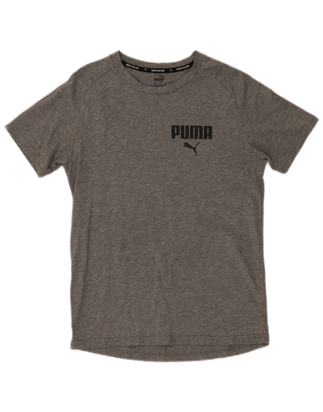 Puma Herre grafisk T-shirt Top Medium Grey Flecked