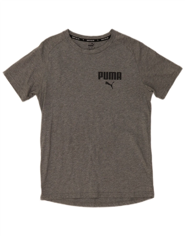 Puma Herre grafisk T-shirt Top Medium Grey Flecked