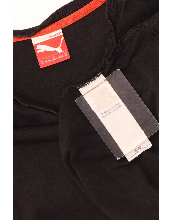 Puma Herre T-Shirt Top XL Sort Bomuld