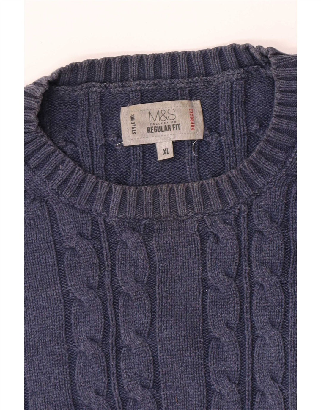 Marks & Spencer Herre Regular Fit Crew Neck sweater XL Navy Blue